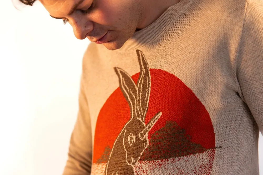 Custom knit sweater by anthem branding