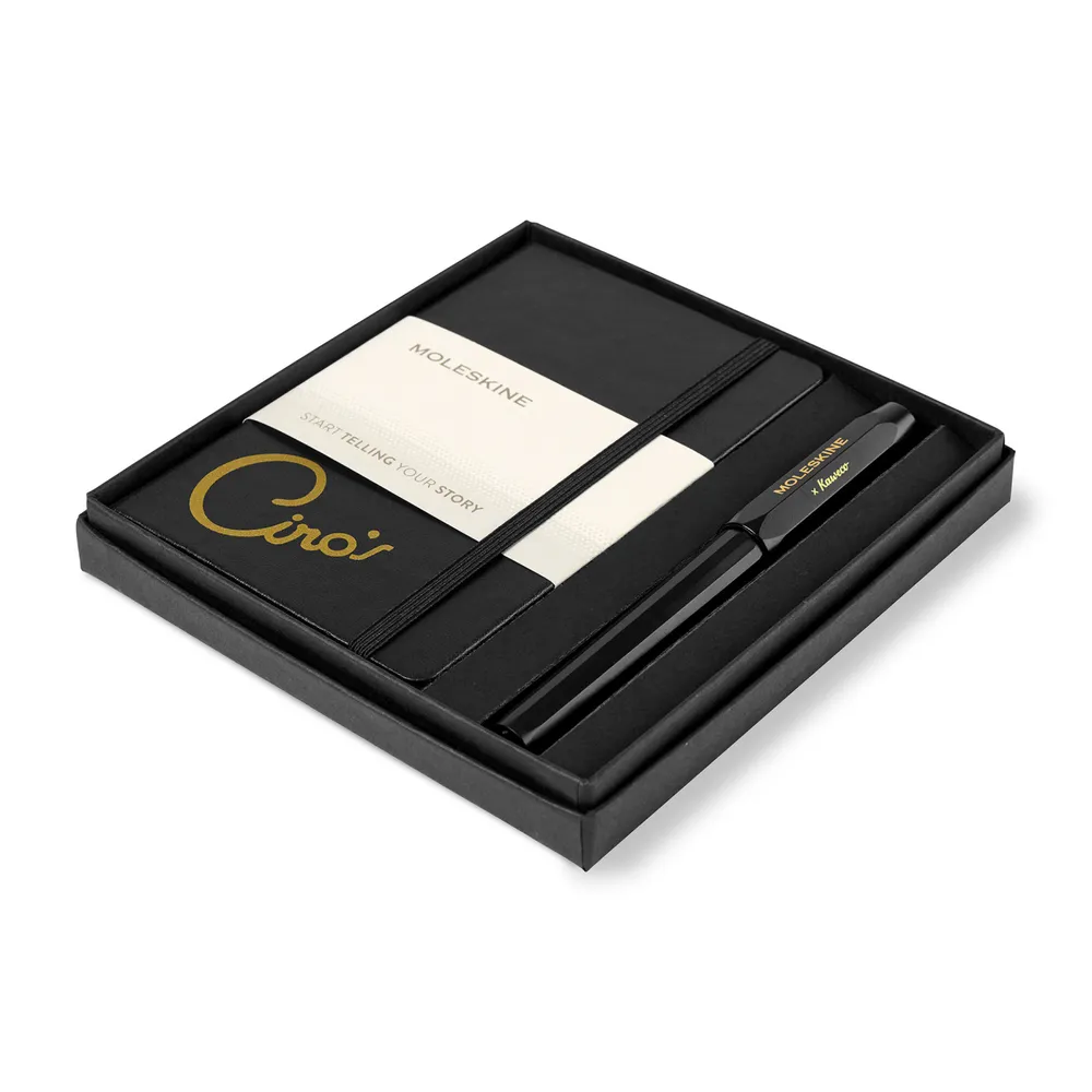Custom moleskine pen notebook set group sales anthem branding